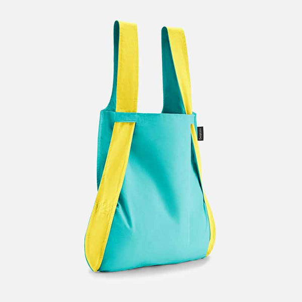 Notabag Yellow & Mint 2 in 1 back and backpack