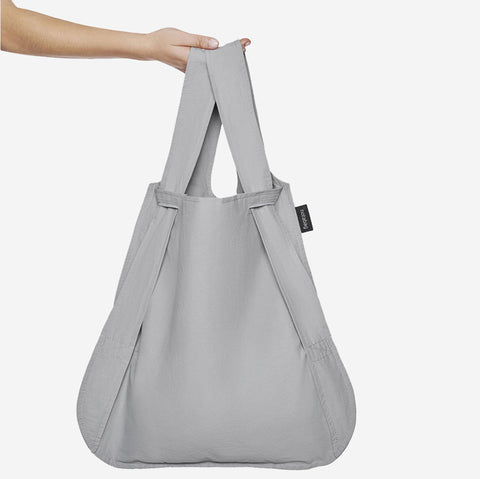 Notabag Grey stylish eco friendly tote and backpack