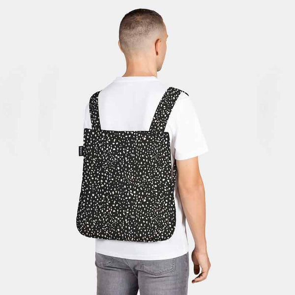 Notabag tote bag backpack in black sprinkle